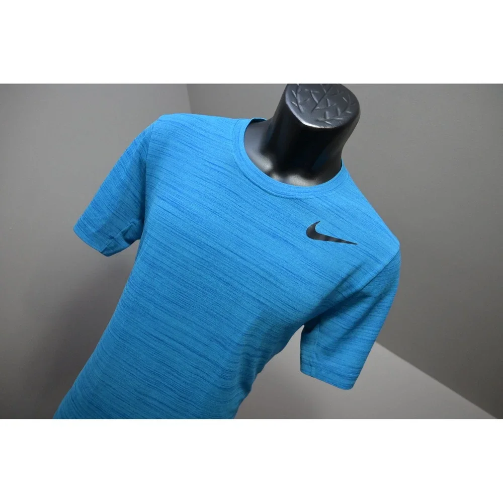 Nike Dri-FIT Gym T-Shirt Men Medium Athletic‎ Blue Excellent Performance Tee